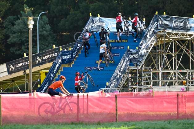 2024 UEC Cyclo-Cross EC - Media Activities PONTEVEDRA, SPAIN - NOVEMBER 02 : Illustration picture showing cyclocross riders during a training session prior to the 2024 UEC Cyclo-Cross European Championships on November 02, 2024 in Pontevedra, Spain, 02 11 2024 Pontevedra Spain  Copyright: xNicoxVereeckenx