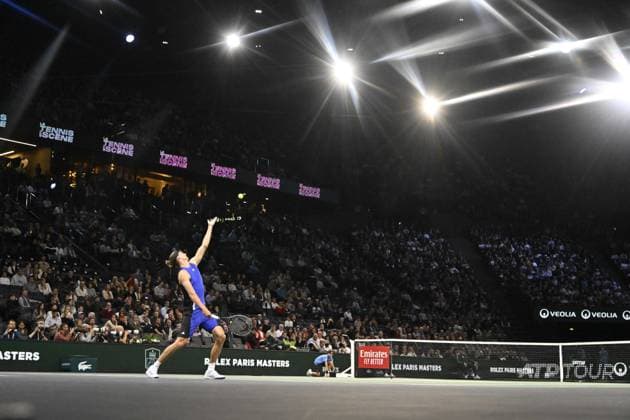 Tennis : Rolex Paris Masters 2024 - Alexander Zverev - Allemagne Tennis : Rolex Paris Masters 2024 - Paris - 02 11 2024 ChrysleneCaillaud Panoramic 