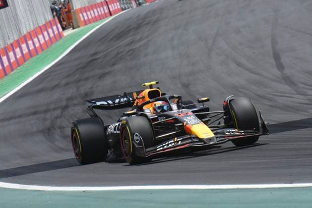 Formula 1 Sao Paulo GP sprint race Sao paulo (sp), 11 02 2024 formula1 gp interlagos sp piloto sergio perez 11 in the sprint race of the sao paulo gp that takes place, this saturday (2), at the interlagos racetrack, in the south zone of the capital of sao paulo, in the 2024 lenovo formula 1 grand prix of sao paulo. (Foto: Julio D Paula Thenews2 imago images)  Copyright: xJulioxD Paulax