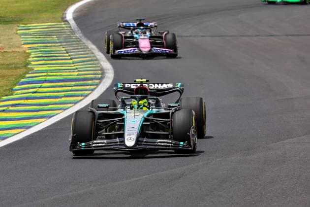 Lewis Hamilton (GBR) - Mercedes-AMG PETRONAS F1 Team - Mercedes W15 - Mercedes E Performance during Sprint Race of the Formula 1 Lenovo Grande Premio de Sao Paulo 2024, scheduled to take place at Interlagos Circuit, San Paolo, Brasil, BRA Nov 1st-3rd, 2024  Copyright: xAlessioxDexMarco IPAxSportx xipax xx IPA_51194668 IPA_Agency_IPA51194668