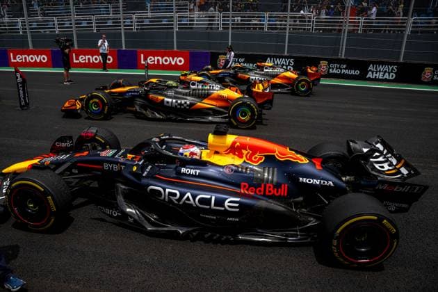 SAO PAULO, BRAZIL: Max Verstappen, racing for the Red Bull Racing team during the 2024 Formula 1 Sao Paulo Grand Prix at the Interlagos Circuit in Sao Paulo, Brazil