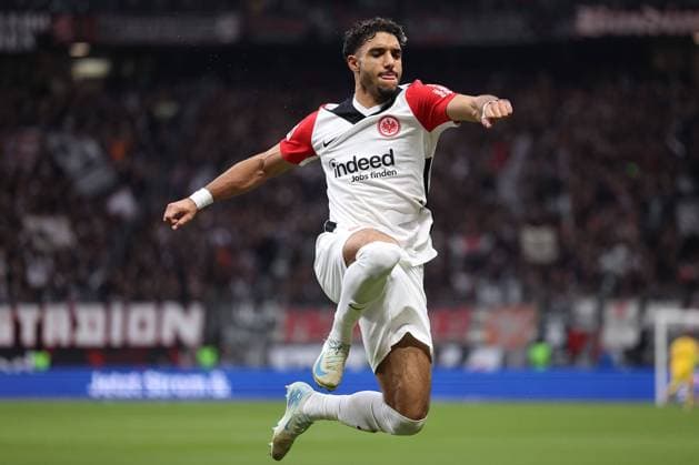 Omar Marmoush (Eintracht Frankfurt) Torjubel, Goal celebration, celebrate the goal am 02.11.2024 xJFAx 9.Spieltag 1.Bundesliga Eintracht Frankfurt - VFL Bochum 1848 (DFL DFB REGULATIONS PROHIBIT ANY USE OF PHOTOGRAPHS as IMAGE SEQUENCES and or QUASI-VIDEO) Copyright: JoaquimxFerreira
