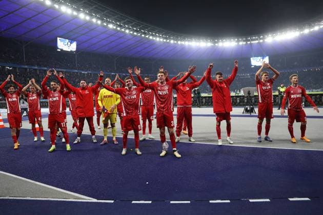 Bilder des Jahres 2024, Sport 11 November Sport Themen der Woche KW44 02.11.2024, xtgx, Fussball 2.Bundesliga, Hertha BSC Berlin - 1.FC Köln emspor, v.l. Jubel, Freude über den Sieg bei Köln Koeln (DFL DFB REGULATIONS PROHIBIT ANY USE OF PHOTOGRAPHS as IMAGE SEQUENCES and or QUASI-VIDEO) Berlin *** 02 11 2024, xtgx, Soccer 2 Bundesliga, Hertha BSC Berlin 1 FC Köln emspor, v l jubilation, joy about the victory at Köln Koeln DFL DFB REGULATIONS PROHIBIT ANY USE OF PHOTOGRAPHS as IMAGE SEQUENCES and or QUASI VIDEO Berlin