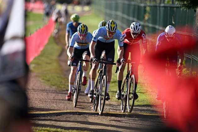 2024 UEC Cyclo-Cross EC - Men Juniors PONTEVEDRA, SPAIN - NOVEMBER 03 : Vanden Eynde Mats (BEL) in action during the 2024 UEC Cyclo-Cross European Championships for Men Juniors on November 03, 2024 in Pontevedra, Spain, 03 11 2024 Pontevedra Spain  Copyright: xNicoxVereeckenx
