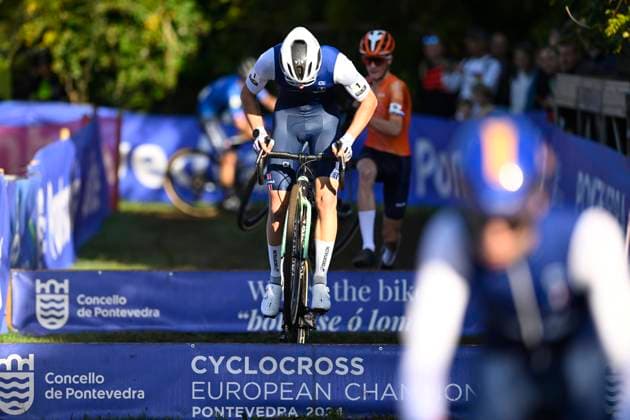 2024 UEC Cyclo-Cross EC - Men Juniors PONTEVEDRA, SPAIN - NOVEMBER 03 : Vassal Theophile (FRA) in action during the 2024 UEC Cyclo-Cross European Championships for Men Juniors on November 03, 2024 in Pontevedra, Spain, 03 11 2024 Pontevedra Spain  Copyright: xNicoxVereeckenx