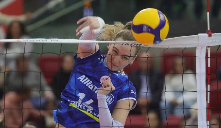 Stuttgart , Volleyball Bundesliga Frauen, Allianz MTV Stuttgart vs Dresdner SC , Kelsey Veltman ( Stgt )
