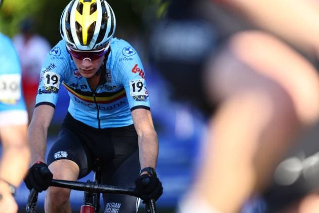 Belgia Lars Daelmans pictured in action during the men junior race at the European Championships cyclocross cycling in Pontevedra, Spain, Sunday 03 November 2024. DAVIDxPINTENS  x104418379x