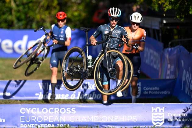 2024 UEC Cyclo-Cross EC - Women U23 PONTEVEDRA, SPAIN - NOVEMBER 03 : Schreiber Marie (LUX) in action during the 2024 UEC Cyclo-Cross European Championships for Women U23 on November 03, 2024 in Pontevedra, Spain, 03 11 2024 Pontevedra Spain  Copyright: xNicoxVereeckenx