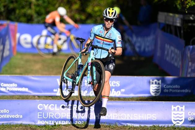 2024 UEC Cyclo-Cross EC - Women U23 PONTEVEDRA, SPAIN - NOVEMBER 03 : Coppens Nette (BEL) in action during the 2024 UEC Cyclo-Cross European Championships for Women U23 on November 03, 2024 in Pontevedra, Spain, 03 11 2024 Pontevedra Spain  Copyright: xNicoxVereeckenx
