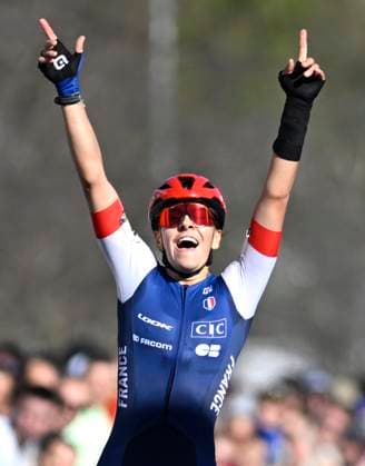 2024 UEC Cyclo-Cross EC - Women U23 PONTEVEDRA, SPAIN - NOVEMBER 03 : Gery Celia (FRA) wins during the 2024 UEC Cyclo-Cross European Championships for Women U23 on November 03, 2024 in Pontevedra, Spain, 03 11 2024 Pontevedra Spain  Copyright: xNicoxVereeckenx