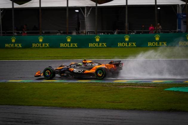 Treino classificatório GP F1 Lenovo SP SÃO PAULO, SP - 03.11.2024: TREINO CLASSIFICATÓRIO GP F1 LENOVO SP - It takes place this Sunday (03) at the Interlagos racetrack, in the south of the capital of São Paulo, after being postponed due to the heavy rain that fell this Saturday (02), the qualifying training for the Formula 1 Lenovo Grand Prix of São Paulo 2024. In the photo, the pilot, Lando Norris 4, McLAREN. (Photo: Aloisio Mauricio Fotoarena) x2644969x  AloisioxMauricio
