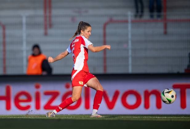 Fussball, Frauen, Saison 2024 2025, 2. Bundesliga (9. Spieltag), 1. FC Union Berlin - SV Meppen, Celine Frank (1. FC Union) erzielt das Tor zum 2:1, 03.11.2024, Copyright: xSebastianxRäppold MatthiasxKochx