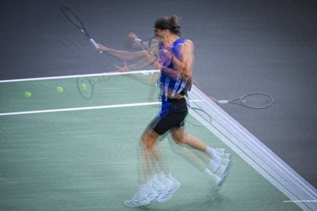 November 3, 2024, Paris, France, France: Alexander ZVEREV of Germany during the seventh day of the Rolex Paris Masters 1000 tennis tournament at Accor Arena on November 03, 2024 in Paris, France. Paris France - ZUMAm308 20241103_zsp_m308_006 Copyright: xMatthieuxMirvillex
