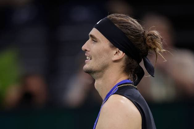 ROLEX PARIS MASTERS TENNIS 2024 Paris, 03.11.2024 Finale, Alexander Zverev (GER) - Ugo Humbert (FRA) v.l. Siegerehrung Rolex Masters 2024, Sieger Alexander Zverev (GER) Siegerfaust, jubelt Copyright: AntonioxBorga