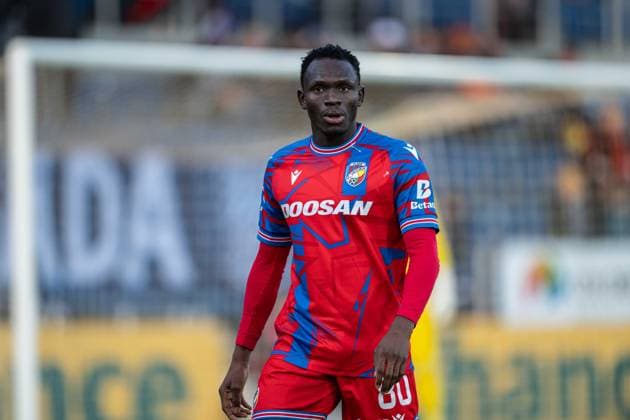 Prince Kwabena Adu during Chance league match, 1. FC Slovacko - Viktoria Plzen , 03. november 2024, Stadium Miroslava Valenty, Uherske Hradiste, Czech republic Copyright: xMICHALxFAJT,ZOSPORTU.SKx DSC_2278