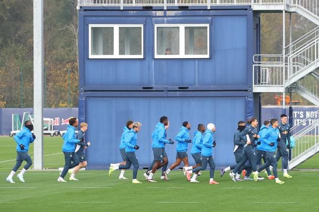 RB Leipzig Training 1. Bundesliga Leipzig, 04.11.2024, Trainingszentrum am Cottaweg, Saison 2024 2025, Fußball, Männer, 1. Bundesliga , RB Leipzig Training , Im Bild v.l.: ,