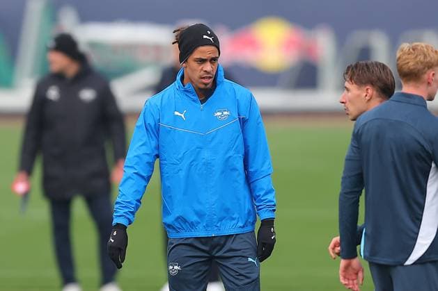 RB Leipzig Training 1. Bundesliga Leipzig, 04.11.2024, Trainingszentrum am Cottaweg, Saison 2024 2025, Fußball, Männer, 1. Bundesliga , RB Leipzig Training , Im Bild: Yussuf Yurary Poulsen ,
