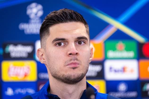 SLOVAN BRATISLAVA - GNK DINAMO ZAGREB press conference, PK, Pressekonferenz Player of Slovan Marko Tolic during the press conference ahead of league phase of UEFA Champions League football match between SK Slovan Bratislava and GNK Dinamo Zagreb. Bratislava, Slovakia, November 04, 2024. PUBLICATION NOT IN SLOVAKIA Copyright: xx slovan_dinamo_pressconference001