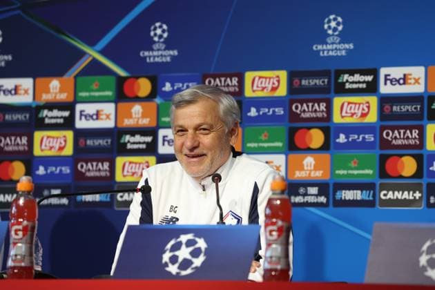 Camphin en pevele - FOOTBALL - LIGUE DES CHAMPIONS - LOSC - JUVENTUS PHOTOPQR VOIX DU NORD Pascal Bonniere ; 04 11 2024 ; Camphin en pevele , le 4 novembre 2024 , football , ligue des champions confÃ rence de presse du Losc avant le match Losc - Juventus de Turin au domaine de Luchin . photo Pascal Bonniere Bruno Genesio France  Copyright: xPHOTOPQR VOIXxDUxNORD MAXPPPxPascalxBonnierex 20241104VDN7597 20241104VDN7597
