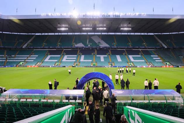Celtic Glasgow - RB Leipzig Matchday-1 Glasgow, 04.11.2024, Celtic Park, Fussball, UEFA Champions League, 4. Spieltag , Celtic Glasgow vs. RB Leipzig, Matchday-1 , Im Bild: Pitchwalk , Only editorial use! Foto nur zur redaktionellen Nutzung bestimmt! , UEFA regulations prohibit any use of photographs as image sequences and or quasi-video ,