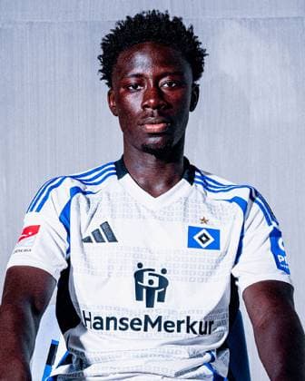 Omar Sillah ((Hamburger SV) Porträttermin Saison 2024 2025, Herren, 2.BL, HSV, Hamburg,