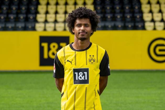 Borussia Dortmund; 1. BL, Porträttermin 2024 2025 Karim Adeyemi; Borussia Dortmund; 1. BL, Porträttermin 2024 2025 Foto: Borussia Dortmund Hendrik Deckers via Revierfoto Borussia Dortmund; 1. BL, Porträttermin 2024 2025