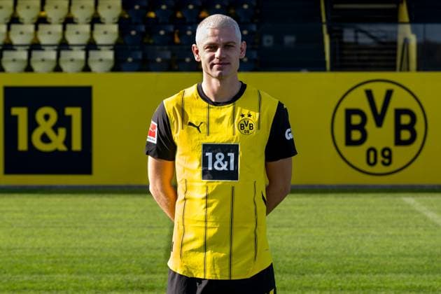 Borussia Dortmund; 1. BL, Porträttermin 2024 2025 Julian Ryerson; Borussia Dortmund; 1. BL, Porträttermin 2024 2025 Foto: Borussia Dortmund Hendrik Deckers via Revierfoto Borussia Dortmund; 1. BL, Porträttermin 2024 2025