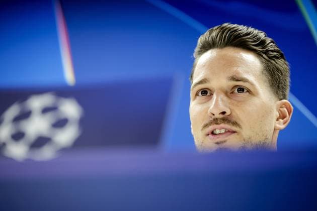 ROTTERDAM - Janis Blaswich of FC Red Bull Salzburg during a press conference, PK, Pressekonferenz at De Kuip prior to the Champions League match against Feyenoord. ANP ROBIN VAN LONKHUIJSEN xVIxANPxSportx xxANPxIVx 512758638 originalFilename: 512758638.jpg
