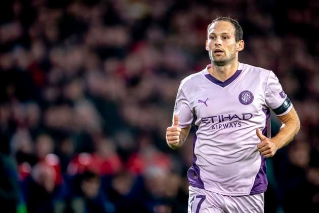 Girona FC defender Daley Blind, during the match PSV - Girona at the Philips stadium for the UEFA Champions League - League phase - Matchday 4 season 2024-2025 in EINDHOVEN, Netherlands on 5 november 2024, (photo by Marcel van Dorst EYE4images DeFodi Images) not used in POL SRB CRO FRA GBR NED ITA USA Defodi-746_198094