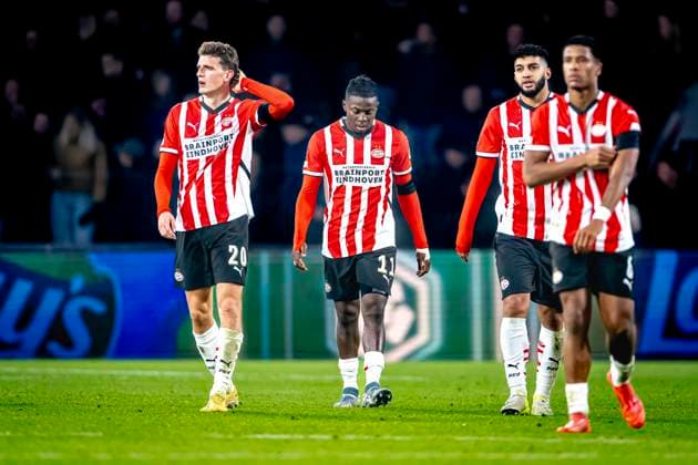 PSV Eindhoven forwarder Johan Bakayoko scores the 3-0 and celebrating the goal, during the match PSV - Girona at the Philips stadium for the UEFA Champions League - League phase - Matchday 4 season 2024-2025 in EINDHOVEN, Netherlands on 5 november 2024, (photo by Marcel van Dorst EYE4images DeFodi Images) not used in POL SRB CRO FRA GBR NED ITA USA Defodi-746_198150