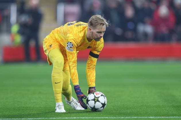 UEFA Champions League, League Stage Liverpool v Bayer 04 Leverkusen Caoimhin Kelleher of Liverpool collects the ball during the UEFA Champions League, League Stage match Liverpool vs Bayer 04 Leverkusen at Anfield, Liverpool, United Kingdom, 5th November 2024 (Photo by Gareth Evans News Images) Liverpool Anfield Merseyside United Kingdom Copyright: xGarethxEvans NewsxImagesx