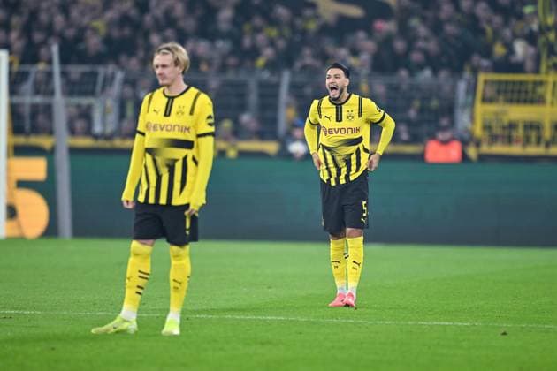05.11.2024, Fussball, Champions League, 4. Spieltag, Saison 2024 2025, Borussia Dortmund - Sturm Graz, Julian Brandt (Borussia Dortmund), Ramy Bensebaini (Borussia Dortmund) xRHR-FOTO TKx Copyright: RHR-FOTOx RHR-FOTO TK