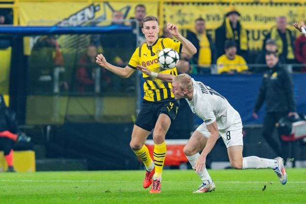 05.11.2024, Borussia Dortmund vs. Sturm Graz, UEFA Champions League, 4. Spieltag Nico Schlotterbeck (Borussia Dortmund, 4) Copyright: xBahhoxKarax