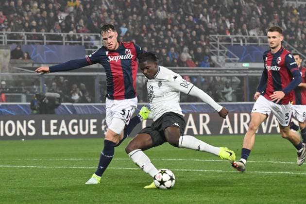Good chance for Embolo (As Monaco) during Bologna FC vs AS Monaco, UEFA Champions League football match in Bologna, Italy, November 05 2024  Copyright: xGianlucaxRicci IPAxSportx xipa-ax xx IPA_51297551 IPA_Agency_IPA51297551