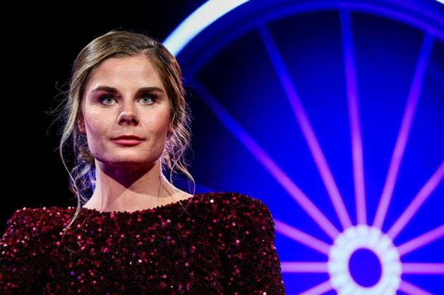 Belgian Lotte Kopecky pictured during the Flandrien award ceremony for the best Belgian cyclist of the 2024 cycling season, organized by newspaper Het Nieuwsblad , Tuesday 05 November 2024 in Middelkerke. DAVIDxPINTENS  x104665956x