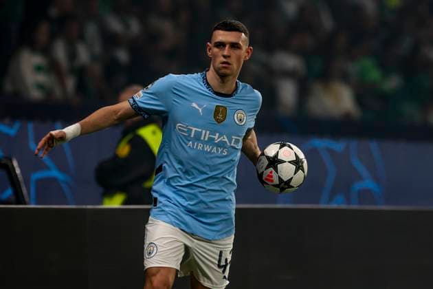 Phil Foden midfielder of Manchester City during the UEFA Champions League 2024 25 League Phase MD4 match between Sporting Clube de Portugal and Manchester City at Estadio Jose Alvalade on November 05, 2024 in Lisbon, Portugal. UEFA Champions League - Sporting CP vs Manchester City (Valter Gouveia SPP) Copyright: xValterxGouveia SPPx spp-en-VaGo-VG_L0917