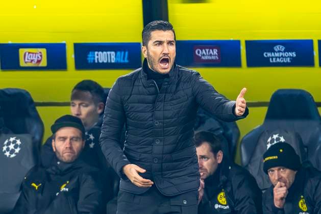 05.11.2024, Borussia Dortmund vs. Sturm Graz, UEFA Champions League, 4. Spieltag: Dortmunds Trainer Nuri Sahin gibt Anweisungen. Copyright: xDavidxInderliedx
