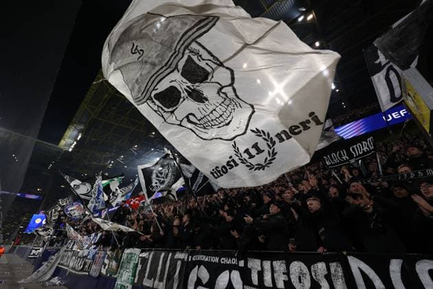 SOCCER - UEFA CL, Dortmund vs Sturm DORTMUND,GERMANY,05.NOV.24 - SOCCER - UEFA Champions League, Borussia Dortmund vs SK Sturm Graz. Image shows fans (Sturm).  GEPAxpictures xChrisxBauer