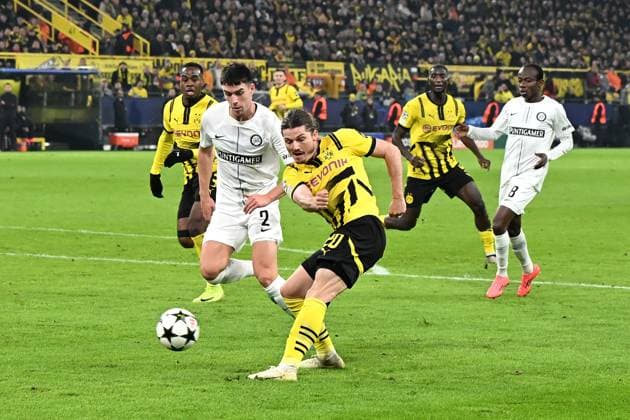 Marcel Sabitzer (Borussia Dortmund) in Aktion, am Ball, Einzelaktion waehrend des Spiels der UEFA Champions League 2024 25 Ligen-Phase 4. Spieltag zwischen Borussia Dortmund und SK Sturm Graz, SIGNAL IDUNA PARK am 05. November 2024 in Dortmund, Deutschland. (Foto von Ralf Treese DeFodi Images) +++ Marcel Sabitzer (Borussia Dortmund) in Aktion, am Ball, Einzelaktion during the UEFA Champions League 2024 25 League Phase MD4 match between Borussia Dortmund and SK Sturm Graz at Signal Iduna Park on November 5, 2024 in Dortmund, Germany. not used in POL SRB CRO FRA GBR NED ITA USA Defodi-521_BVBGRA20241105_019