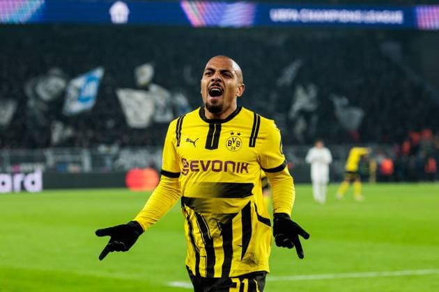 UEFA Champions League: Borussia Dortmund - SK Sturm Graz; 05.11.2024 Jubel zum 1:0 durch Donyell Malen (Borussia Dortmund, 21) UEFA Champions League: Borussia Dortmund - SK Sturm Graz, Dortmund, SIGNAL IDUNA PARK Copyright: xBEAUTIFULxSPORTS Wunderlx