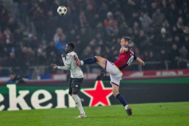 Bologna s Tommaso Pobega portrait in action during Bologna FC vs AS Monaco, UEFA Champions League football match in Bologna, Italy, November 05 2024  Copyright: xAlessioxMarini IPAxSportx xipa-ax xx IPA_51300535 IPA_Agency_IPA51300535