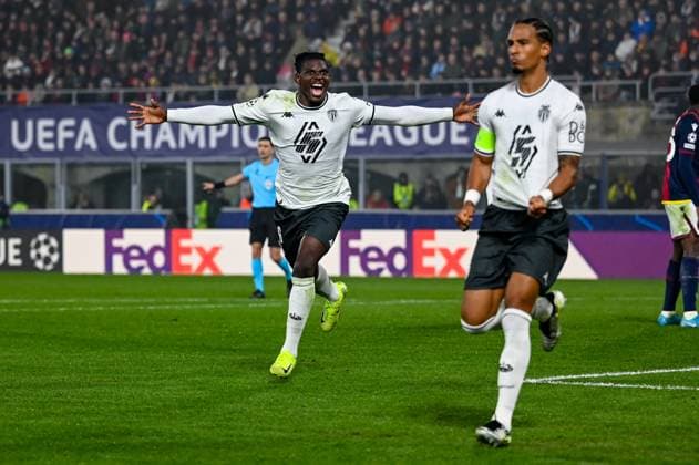 MonacoÃ¢ÂÄÂ™s Thilo Kehrer celebrates after scoring a goal during Bologna FC vs AS Monaco, UEFA Champions League football match in Bologna, Italy, November 05 2024  Copyright: xAlessioxMarini IPAxSportx xipa-ax xx IPA_51300541 IPA_Agency_IPA51300541