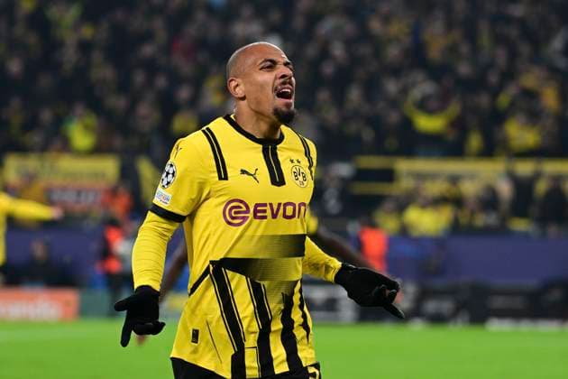 Torjubel zum 1:0 durch Donyell Malen 21 (Borussia Dortmund), Borussia Dortmund vs. SK Sturm Graz, Fussball, Champions League, 1 4. Spieltag, 05.11.2024 Dortmund Nordrhein-Westfalen Deutschland