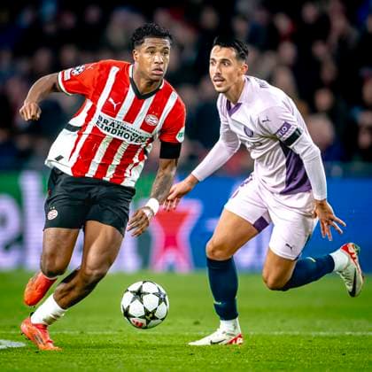 PSV Eindhoven defender Ryan Flamingo, during the match PSV - Girona at the Philips stadium for the UEFA Champions League - League phase - Matchday 4 season 2024-2025 in EINDHOVEN, Netherlands on 5 november 2024, (photo by Marcel van Dorst EYE4images DeFodi Images) not used in POL SRB CRO FRA GBR NED ITA USA Defodi-746_198216