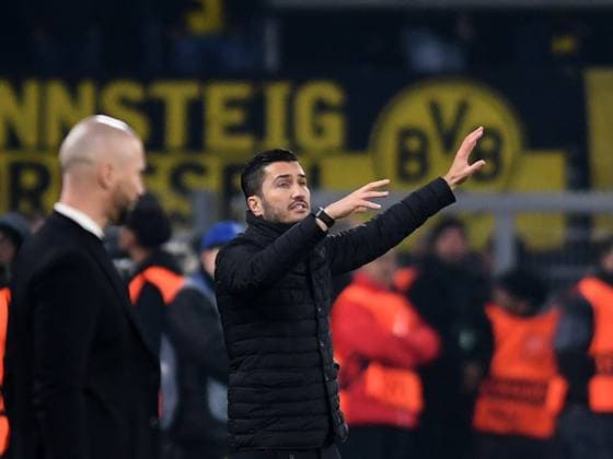 Trainer Nuri Sahin (Borussia Dortmund) gestikuliert, gestik waehrend des Spiels der UEFA Champions League 2024 25 Ligen-Phase 4. Spieltag zwischen Borussia Dortmund und SK Sturm Graz, SIGNAL IDUNA PARK am 05. November 2024 in Dortmund, Deutschland. (Foto von Ralf Treese DeFodi Images) +++ Trainer Nuri Sahin (Borussia Dortmund) gestikuliert, gestik during the UEFA Champions League 2024 25 League Phase MD4 match between Borussia Dortmund and SK Sturm Graz at Signal Iduna Park on November 5, 2024 in Dortmund, Germany. not used in POL SRB CRO FRA GBR NED ITA USA Defodi-521_BVBGRA20241105_036