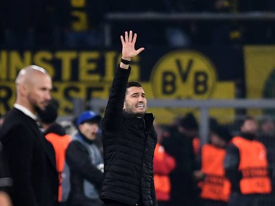 Trainer Nuri Sahin (Borussia Dortmund) gestikuliert, gestik waehrend des Spiels der UEFA Champions League 2024 25 Ligen-Phase 4. Spieltag zwischen Borussia Dortmund und SK Sturm Graz, SIGNAL IDUNA PARK am 05. November 2024 in Dortmund, Deutschland. (Foto von Ralf Treese DeFodi Images) +++ Trainer Nuri Sahin (Borussia Dortmund) gestikuliert, gestik during the UEFA Champions League 2024 25 League Phase MD4 match between Borussia Dortmund and SK Sturm Graz at Signal Iduna Park on November 5, 2024 in Dortmund, Germany. not used in POL SRB CRO FRA GBR NED ITA USA Defodi-521_BVBGRA20241105_037