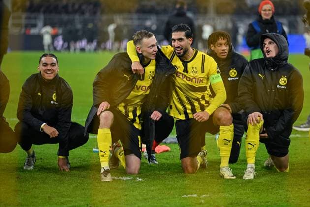 05.11.2024, Fussball, Champions League, 4. Spieltag, Saison 2024 2025, Borussia Dortmund - Sturm Graz, Maximilian Beier (Borussia Dortmund), Emre Can (Borussia Dortmund) xRHR-FOTO TKx Copyright: RHR-FOTOx RHR-FOTO TK