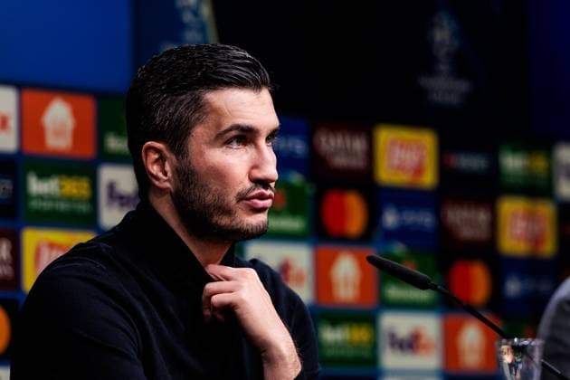 UEFA Champions League: Borussia Dortmund - SK Sturm Graz; 05.11.2024 Nuri Sahin (Chef-Trainer Borussia Dortmund) während der Pressekonferenz UEFA Champions League: Borussia Dortmund - SK Sturm Graz, Dortmund, SIGNAL IDUNA PARK Copyright: xBEAUTIFULxSPORTS Wunderlx