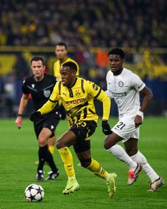 DORTMUND, GERMANY - 05.11.24: Jamie Gittens, The match of match UEFA Champion League Borussia Dortmund vs Sturm Graz at SIGNAL IDUNA PARK  Copyright: xVITALIIxKLIUIEVx
