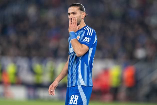 Kyriakos Savvidis disappointed during UEFA Champions league match, SK Slovan Bratislava - GNK Dinamo Zagreb , 05. november 2024, Tehelne pole Stadium, Bratislava, Slovakia Copyright: xMICHALxFAJT,ZOSPORTU.SKx DSC_4607